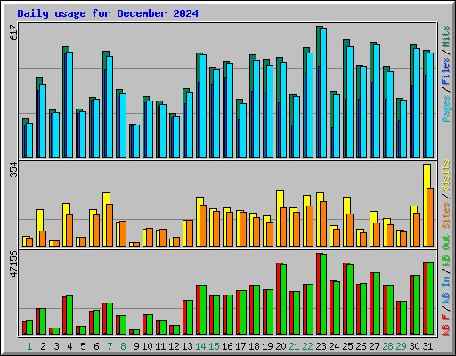 Daily usage for December 2024