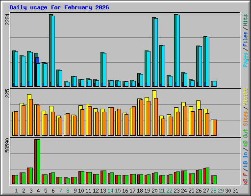 Daily usage for February 2026