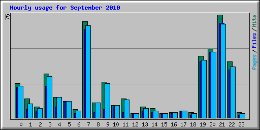 Hourly usage for September 2010