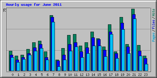 Hourly usage for June 2011