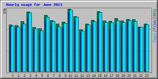 Hourly usage for June 2013
