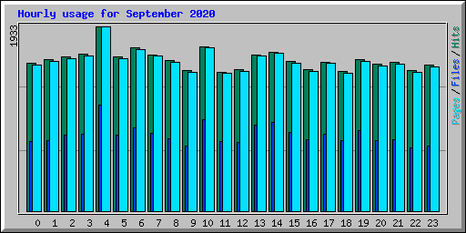 Hourly usage for September 2020