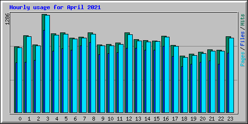 Hourly usage for April 2021