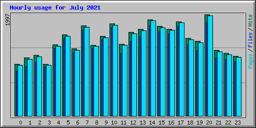 Hourly usage for July 2021