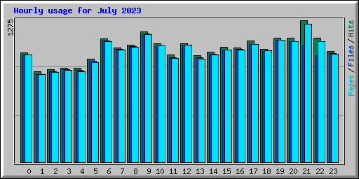 Hourly usage for July 2023