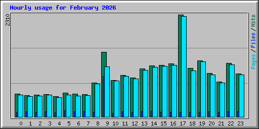 Hourly usage for February 2026